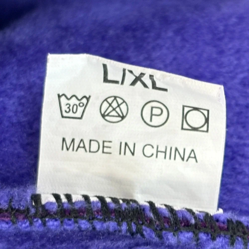 Kids Fleece Lined Jogger Pants L XL Purple Velvet Drawstring Waist Cozy Lounge‎